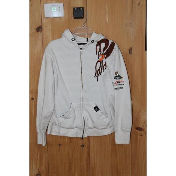 Danica Patrick Sweater Womans Large White Nascar Chase Authentics All Embroider - Picture 1 of 10